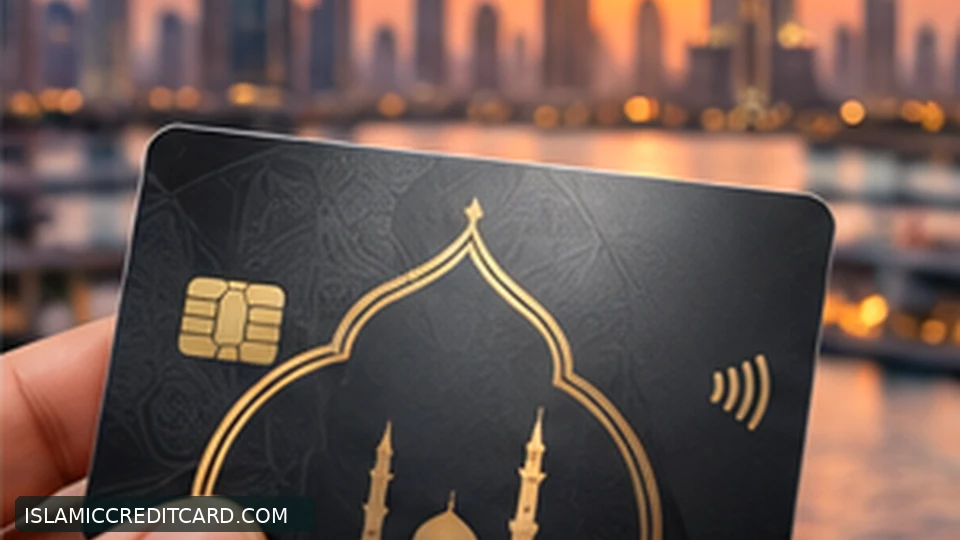 بطاقة ائتمان إسلامية وأوراق الدرهم أمام جبال جبل جيس في رأس الخيمة